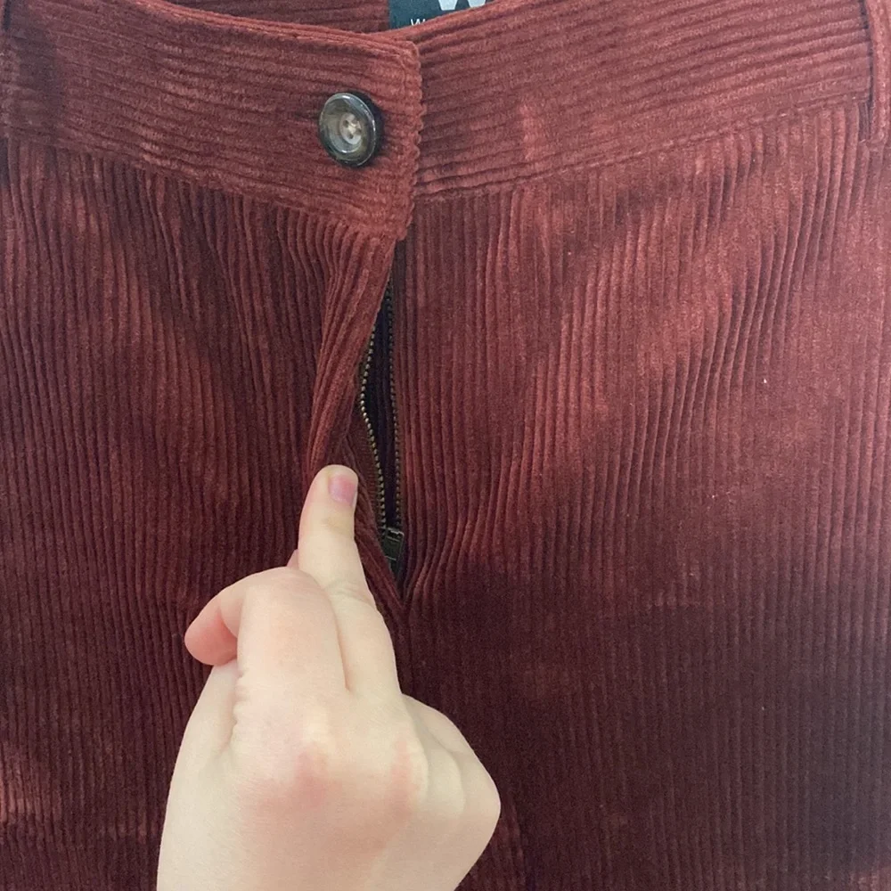 W by Worth burnt Sienna corduroy flare pants size X0 ( 00 )